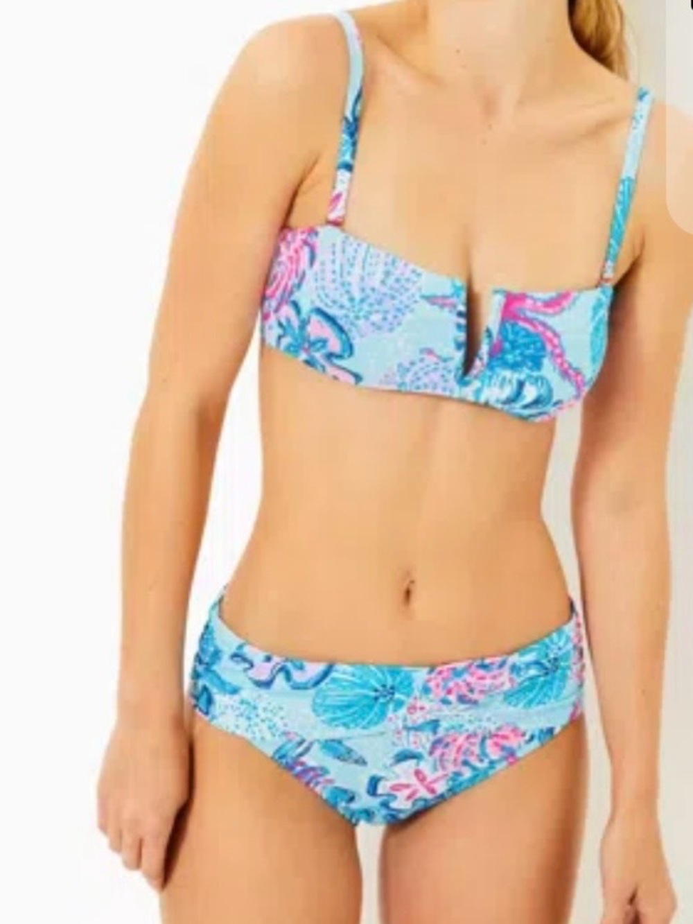 Lilly Pulitzer Lagoon Sarong Hipster Canady Bikini Multi Bahamas Beachcomber 14